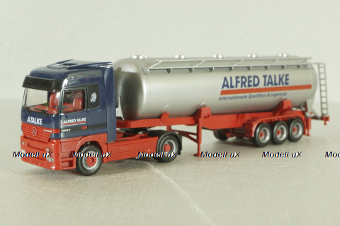 Mercedes Actros 1857 with semi-trailer tank "Alfred Talke" blue/grey, 144131, Herpa 1:87