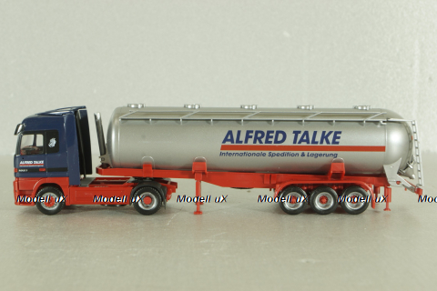 Mercedes Actros 1857 with semi-trailer tank "Alfred Talke" blue/grey, 144131, Herpa 1:87