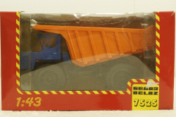 Белаз-7525 карьерный самосвал, синий/оранжевый, Н011, Наш Автопром 1:43