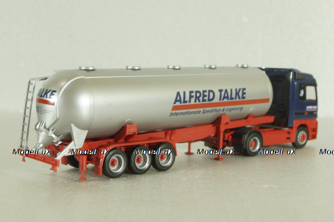 Mercedes Actros 1857 with semi-trailer tank "Alfred Talke" blue/grey, 144131, Herpa 1:87