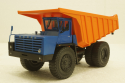 Белаз-7525 карьерный самосвал, синий/оранжевый, Н011, Наш Автопром 1:43