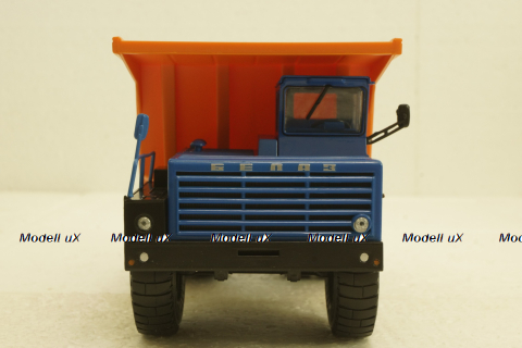 Белаз-7525 карьерный самосвал, синий/оранжевый, Н011, Наш Автопром 1:43