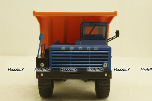 Белаз-7525 карьерный самосвал, синий/оранжевый, Н011, Наш Автопром 1:43