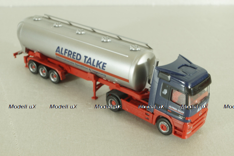 Mercedes Actros 1857 with semi-trailer tank "Alfred Talke" blue/grey, 144131, Herpa 1:87
