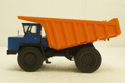 Белаз-7525 карьерный самосвал, синий/оранжевый, Н011, Наш Автопром 1:43
