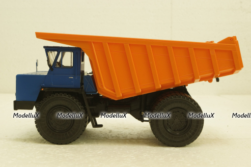 Белаз-7525 карьерный самосвал, синий/оранжевый, Н011, Наш Автопром 1:43