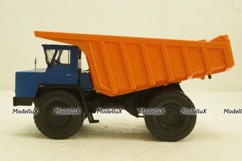 Белаз-7525 карьерный самосвал, синий/оранжевый, Н011, Наш Автопром 1:43