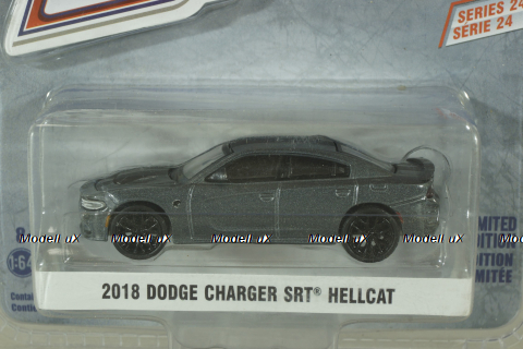 Dodge Charger SRT Hellcat, metallic-grey/black, Greenlight 1:64