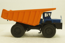 Белаз-7525 карьерный самосвал, синий/оранжевый, Н011, Наш Автопром 1:43