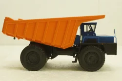 Белаз-7525 карьерный самосвал, синий/оранжевый, Н011, Наш Автопром 1:43