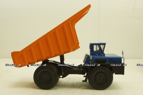Белаз-7525 карьерный самосвал, синий/оранжевый, Н011, Наш Автопром 1:43