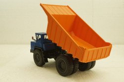 Белаз-7525 карьерный самосвал, синий/оранжевый, Н011, Наш Автопром 1:43