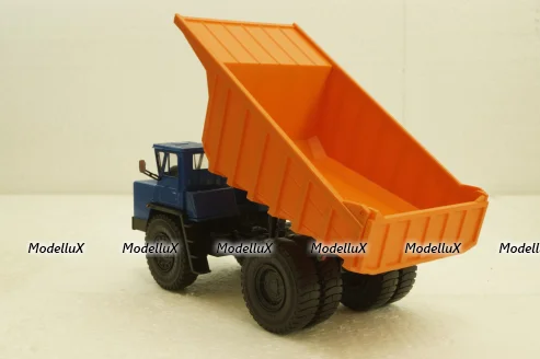 Белаз-7525 карьерный самосвал, синий/оранжевый, Н011, Наш Автопром 1:43