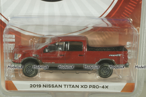 Nissan Titan XD Pro-4X, metallic-red, 2019, Greenlight 1:64
