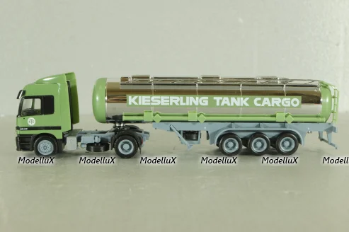 Mercedes Actros 1843 with semi-trailer tank "Kieserling" green, 144285, Herpa 1:87