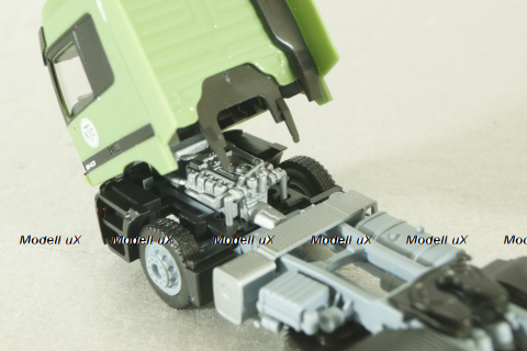 Mercedes Actros 1843 with semi-trailer tank "Kieserling" green, 144285, Herpa 1:87