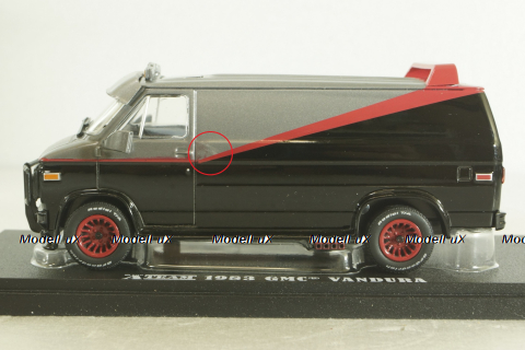 GMC Vandura 1983, black Сериал A-Team 1983-1987, 86515, Greenlight 1:43 Уценка!