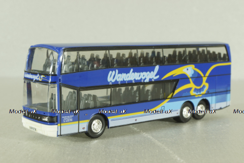 Setra S 228 DT bus "wanderwogel, blue, 144286, Herpa 1:87