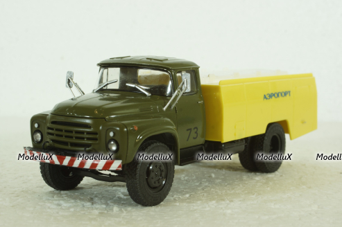 АС-161(130) Аэрофлот, Зил-130 хаки/желтый, Автолегенды СССР, Грузовики, 1:43