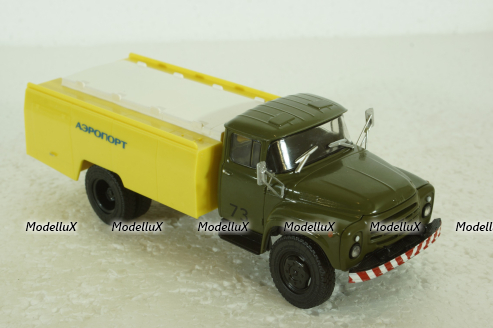 АС-161(130) Аэрофлот, Зил-130 хаки/желтый, Автолегенды СССР, Грузовики, 1:43