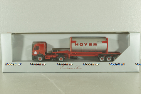 Mercedes SK 1850 tractor with semi trailer HOYER 1994, red, Herpa 1:87
