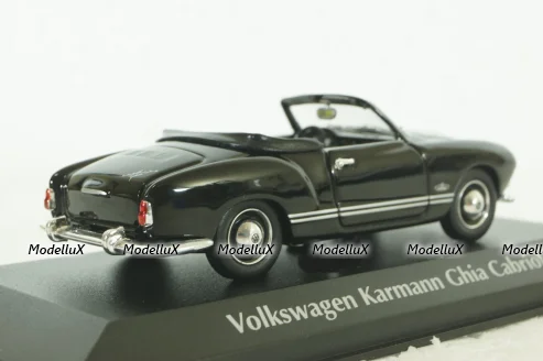 Volkswagen Karmann Ghia Cabriolet 1955, Black, 940051030, Maxichamps 1:43