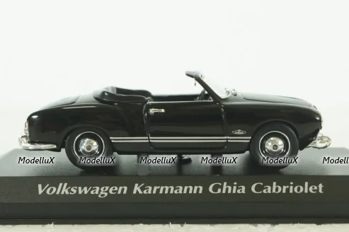 Volkswagen Karmann Ghia Cabriolet 1955, Black, 940051030, Maxichamps 1:43