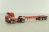 Mercedes SK 1850 tractor with semi trailer HOYER 1994, red, Herpa 1:87