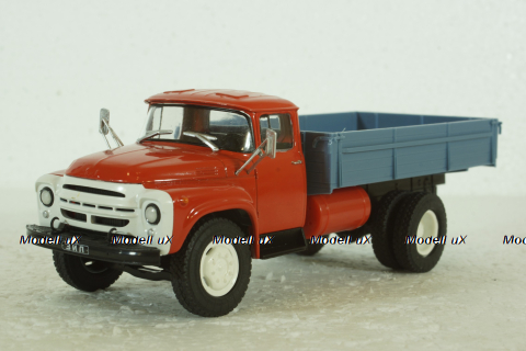 Зил-138 газобалонный, бортовой, красный/синий, Наши Грузовики №37, 1:43