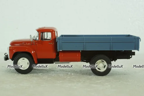 Зил-138 газобалонный, бортовой, красный/синий, Наши Грузовики №37, 1:43