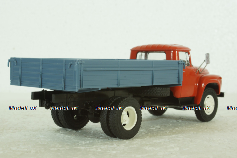 Зил-138 газобалонный, бортовой, красный/синий, Наши Грузовики №37, 1:43