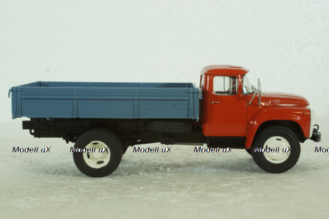 Зил-138 газобалонный, бортовой, красный/синий, Наши Грузовики №37, 1:43