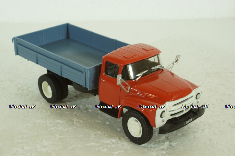 Зил-138 газобалонный, бортовой, красный/синий, Наши Грузовики №37, 1:43