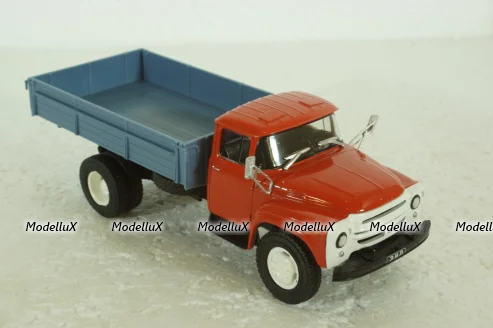 Зил-138 газобалонный, бортовой, красный/синий, Наши Грузовики №37, 1:43