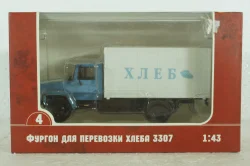 Газ-3307 Хлеб, голубой/белый, Наши Грузовики №4, 1:43