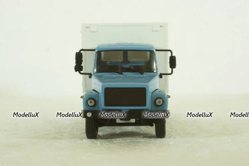 Газ-3307 Хлеб, голубой/белый, Наши Грузовики №4, 1:43
