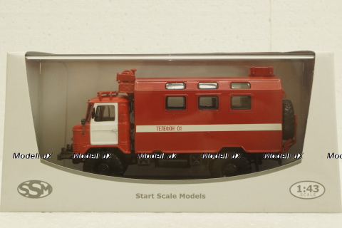 Газ-66 Кунг, пожарный, SSM1191, SSM 1:43