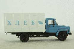 Газ-3307 Хлеб, голубой/белый, Наши Грузовики №4, 1:43
