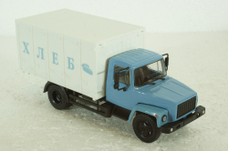 Газ-3307 Хлеб, голубой/белый, Наши Грузовики №4, 1:43