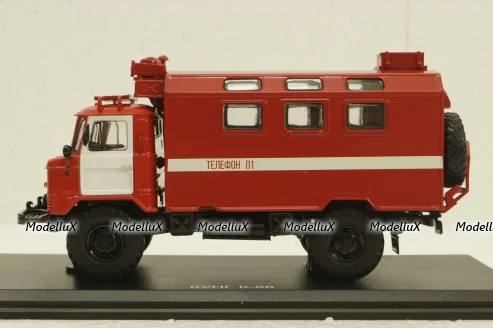 Газ-66 Кунг, пожарный, SSM1191, SSM 1:43