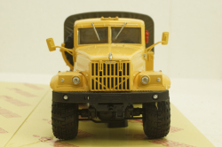 Краз-255Б борт с тентом, 1969 бежевый/красный, Н289, Наш Автопром 1:43