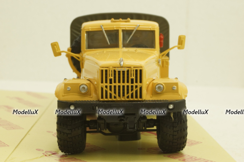 Краз-255Б борт с тентом, 1969 бежевый/красный, Н289, Наш Автопром 1:43