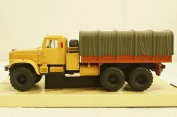 Краз-255Б борт с тентом, 1969 бежевый/красный, Н289, Наш Автопром 1:43