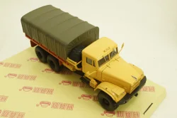 Краз-255Б борт с тентом, 1969 бежевый/красный, Н289, Наш Автопром 1:43