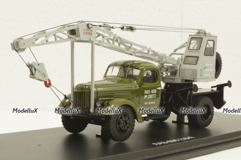Лаз-690 (Зил-164), автокран, SSM1030, SSM 1:43