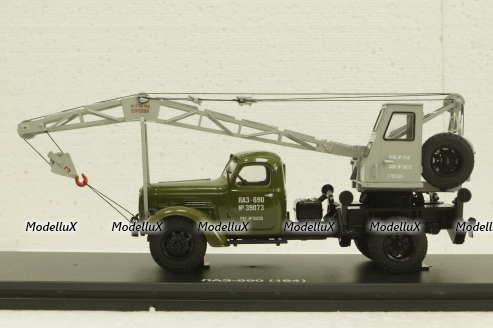 Лаз-690 (Зил-164), автокран, SSM1030, SSM 1:43