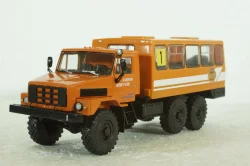 Урал-4322 6х6 Вахтовый автобус, оранжевый, Наши Грузовики №31, 1:43