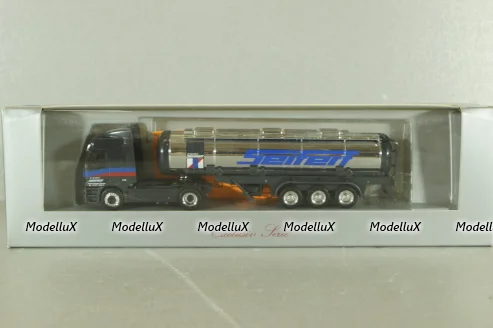Mercedes Actros 1843 with semi-trailer tank "Seifert" grey/chrome, 144286, Herpa 1:87