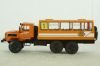 Урал-4322 6х6 Вахтовый автобус, оранжевый, Наши Грузовики №31, 1:43