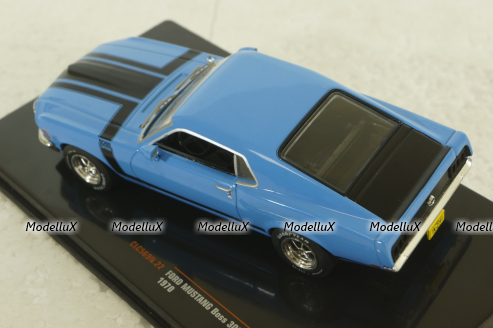 Ford Mustang Boss 302 1970, blue, CLC569, IXO 1:43